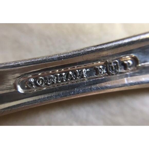 Gorham Silverplated cold meat fork Flower Song 1955 2 tines mid retro pattern - Picture 6 of 8